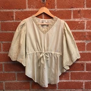 Women's kimono embroidered top